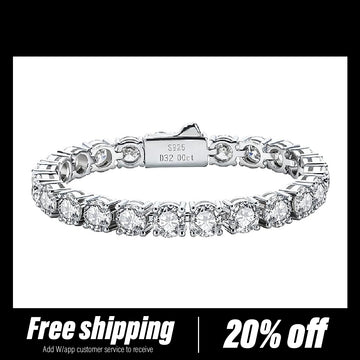 [#B502]6.5MM Moissanite Bracelet 23/26/29 carat tennis chain Fashion bracelet