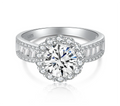 2ct Moissanite PAVÉ AMOR Ring for women S925 Pure