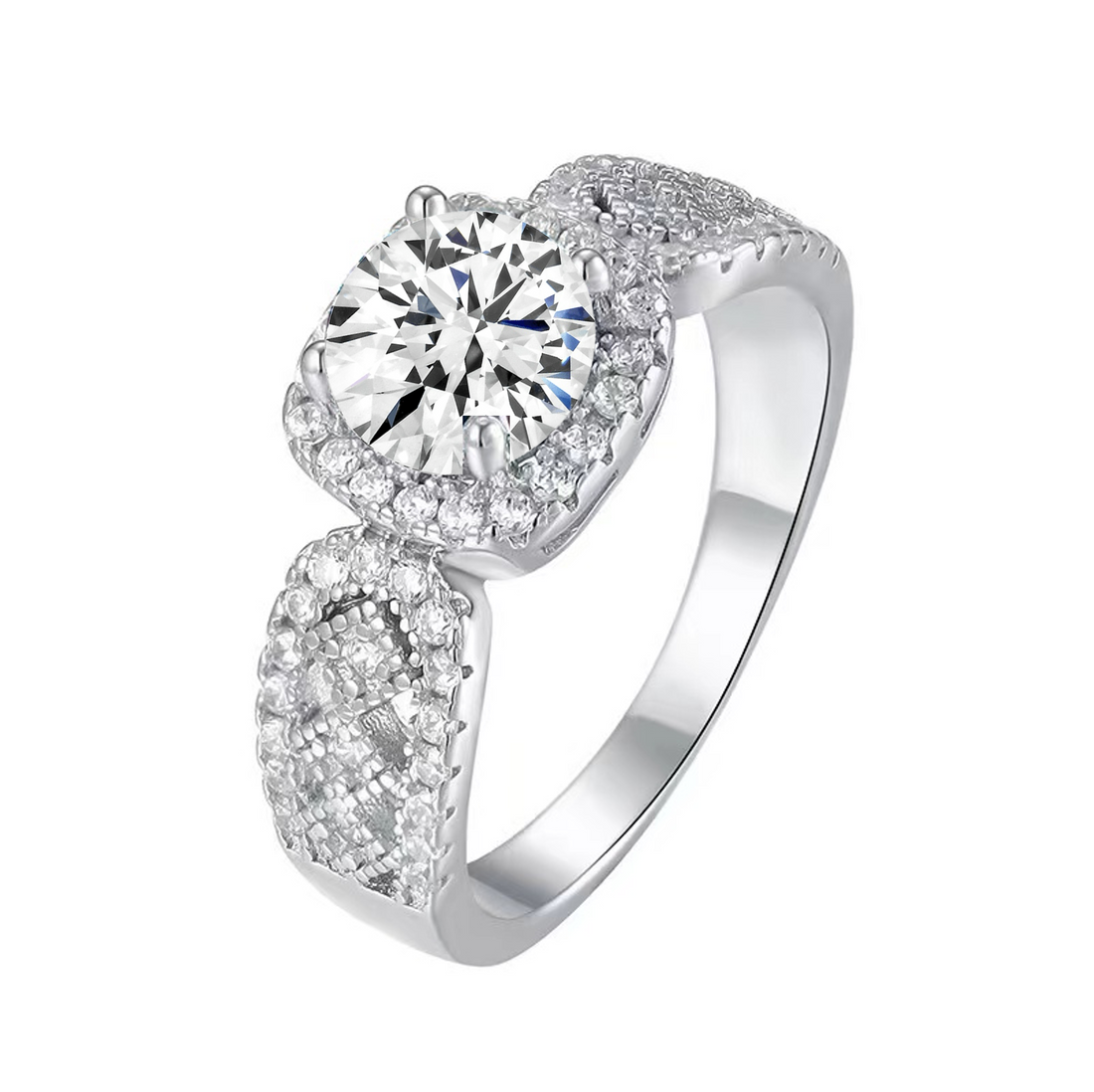 1ct Moissanite NUBES Ring for women S925 Pure