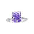 4ct Elegant Cushion Cut Lavender Amethyst Ring