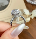 2ct Moissanite Lotus Ring S925 on hand