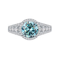 2ct OTTO Moissanite Ring for Women S925 Blue