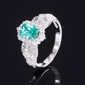 3ct Tourmaline Square Vintage Style Ring Left Side