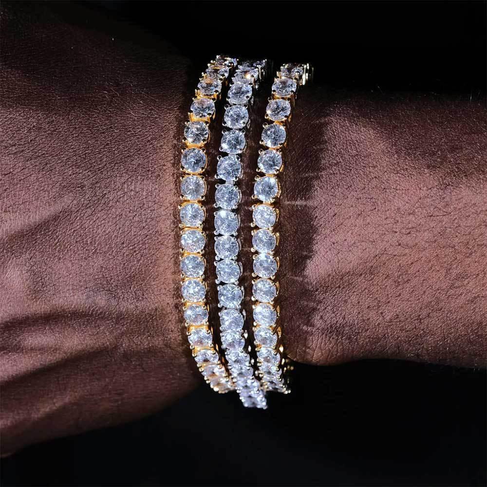 [#B550] Tennis Bracelet Silver/Gold