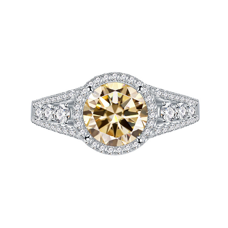 2ct OTTO Moissanite Ring for Women S925 Yellow