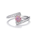 Star Trail Moissanite Ring S925 for women Pink