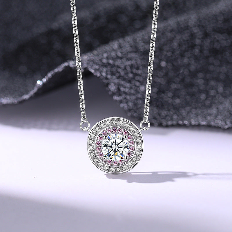 Fashion Niche Temperament Moissanite Ring set Necklace