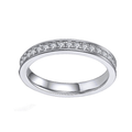 Channel-Set Moissanite Wedding Band Round Brilliant Cut S925 Front