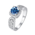 1ct Moissanite NUBES Ring for women S925 Blue