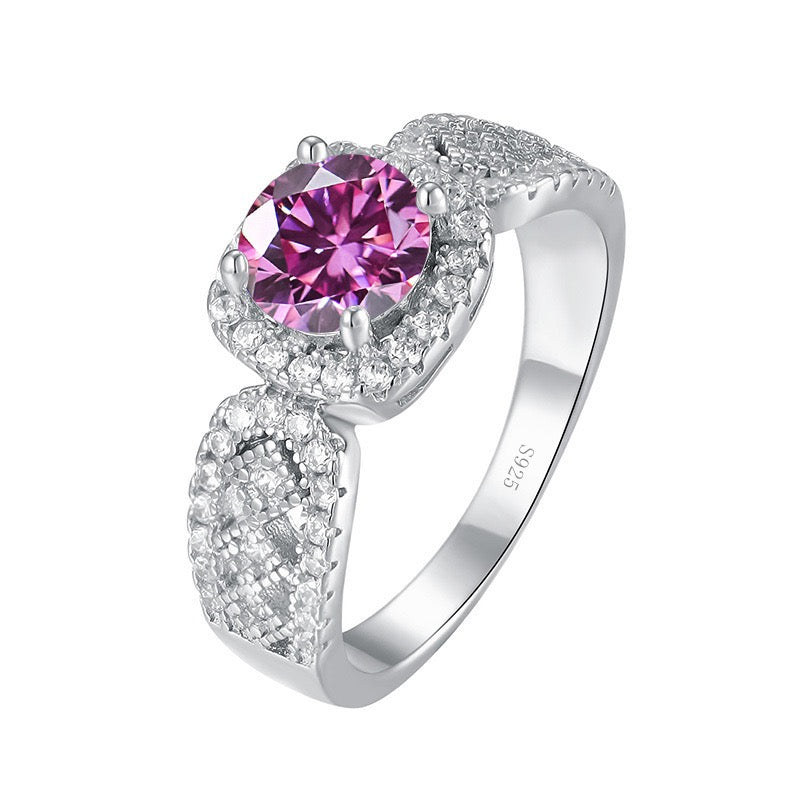 1ct Moissanite NUBES Ring for women S925 Pink