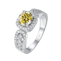 1ct Moissanite NUBES Ring for women S925 Yellow