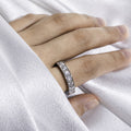 Channel-Set Moissanite Wedding Band Round Brilliant Cut S925  on hand