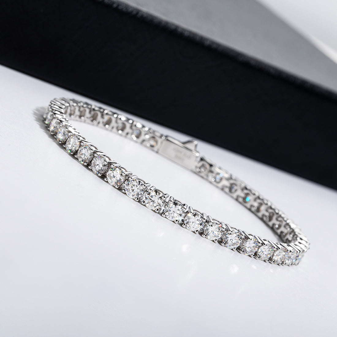 [#B501]4mm four-claw luxury tennis Moissanite bracelet