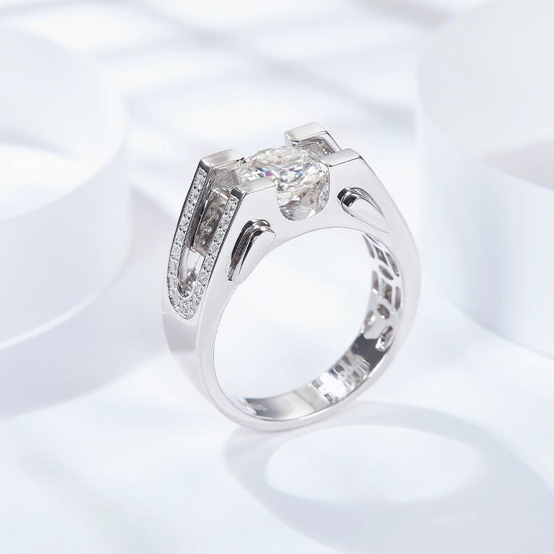 Moissanite Sovereign Ring S925 for Men