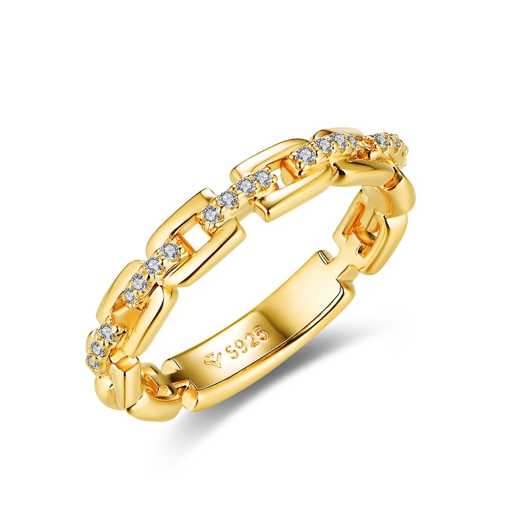 Moissanite "Promise" Ring S925 for Women Yellow Gold