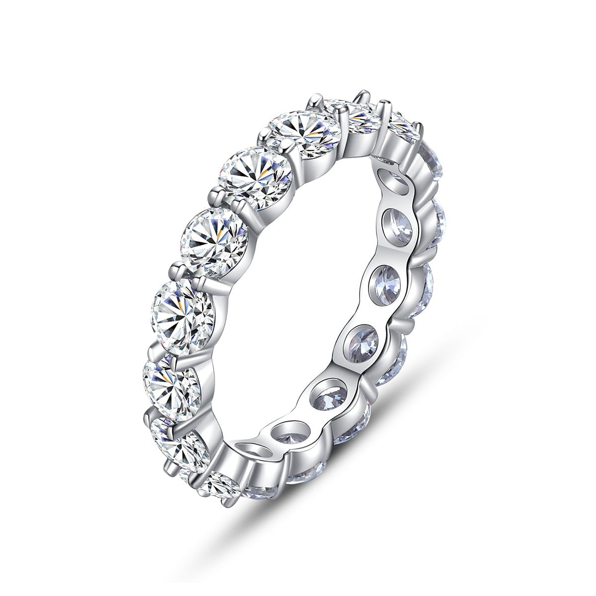 5ct Moissanite "Eternity" Ring S925 for Women Front