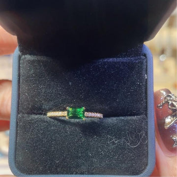 [#C501] Emerald Green Ring