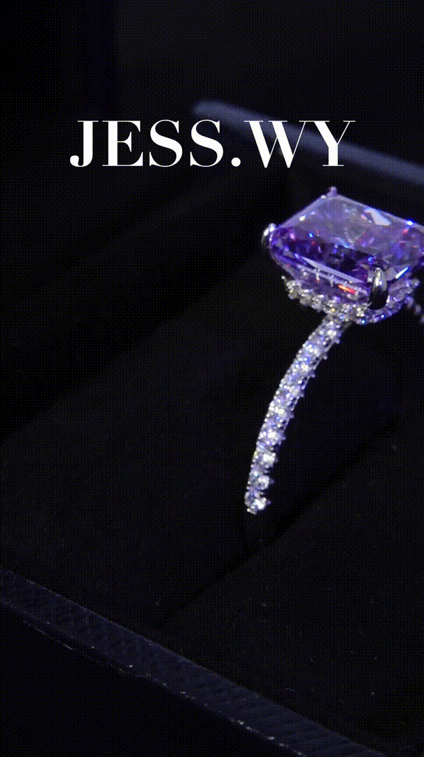 4ct Elegant Cushion Cut Lavender Amethyst Ring