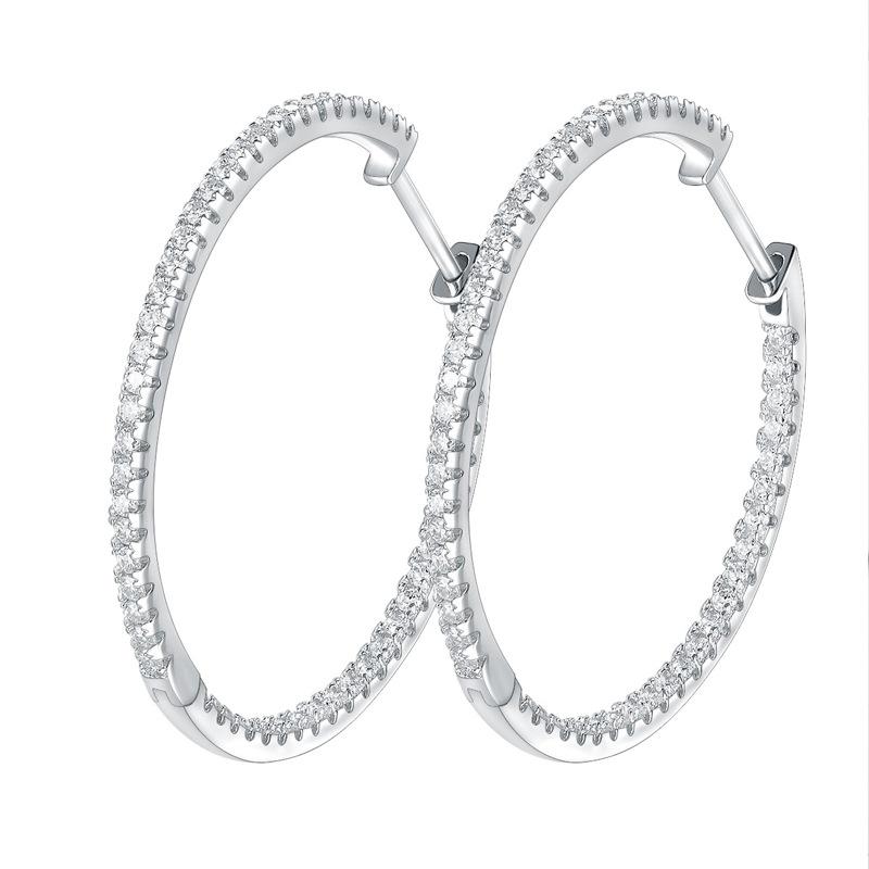 [#E652]'Halo' 30mm Hoop Earrings