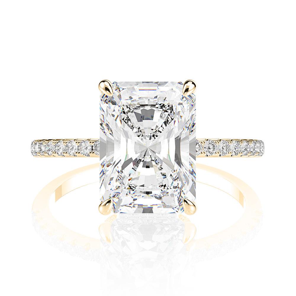 4ct Moissanite Valeria Engagement Ring S925 Gold