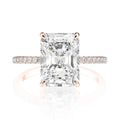 4ct Moissanite Valeria Engagement Ring S925 Rose Gold