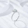 1ct Heart Cut 'Hearth' Ring with Moissanite for women right side