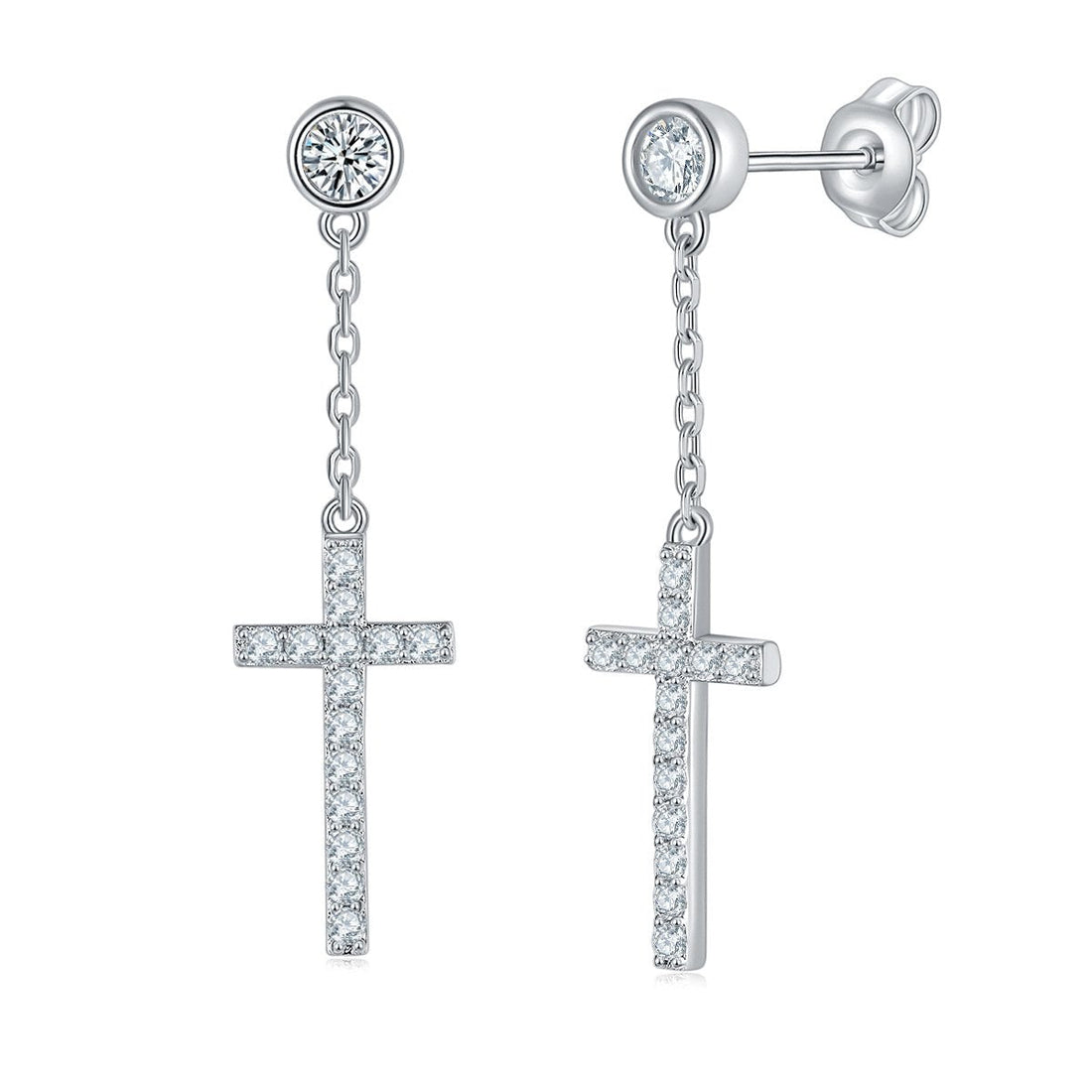 [#E650]'Faith' 0.5ct Earrings